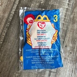 McDonalds Ty Beanie Baby Smoochy the Frog